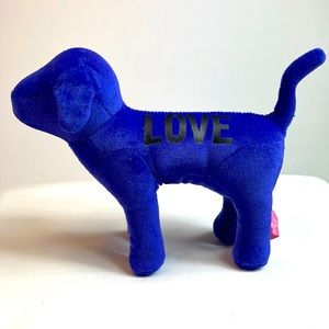 Victoria’s Secret Pink BLUE velvety dog EUC